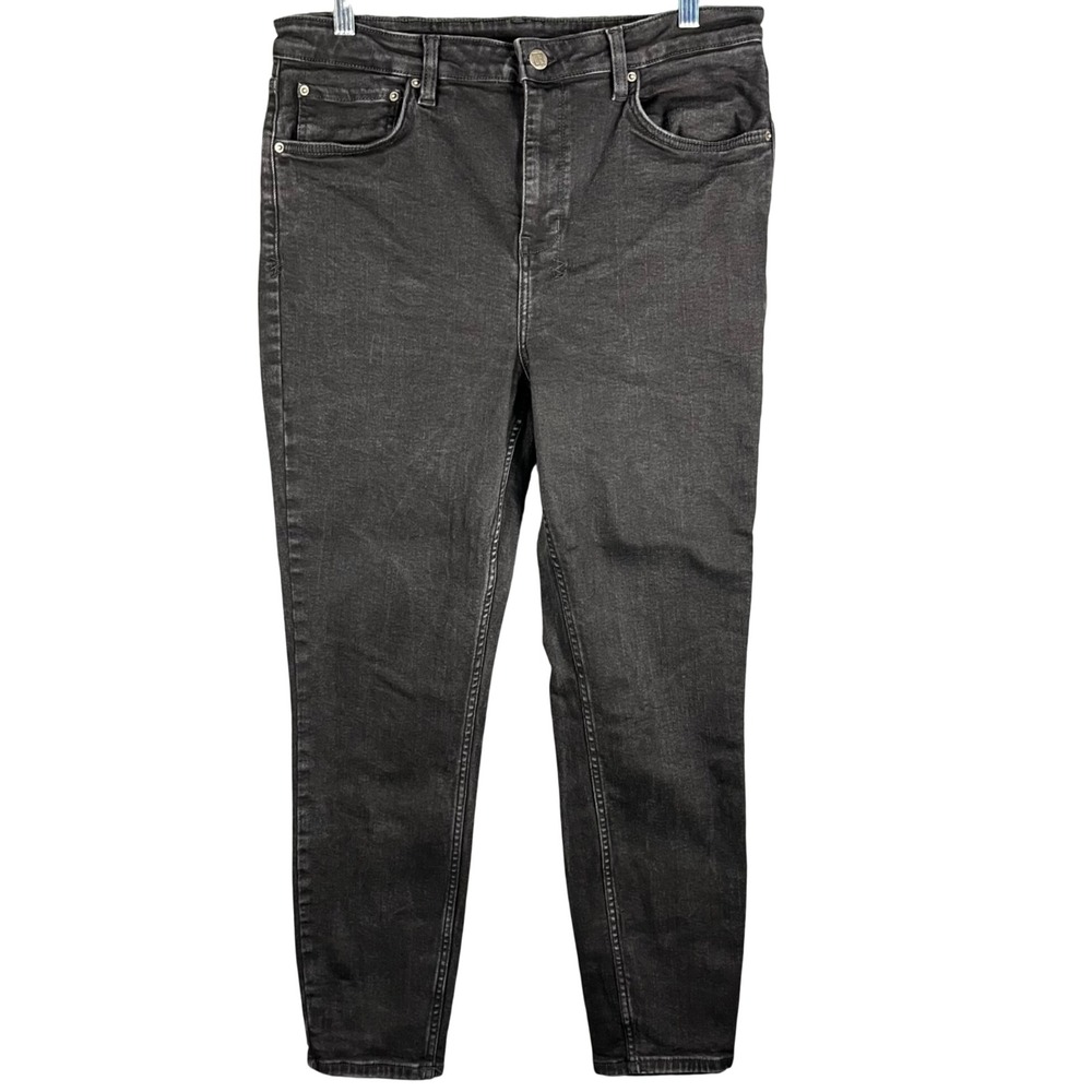 Ksubi Jeans‎ Womens 33 Black Skinny Fit Tapered Stretch Denim Royalty Patch